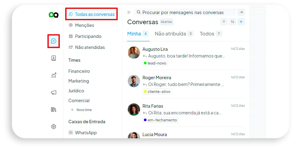 transferir conversas nexloo