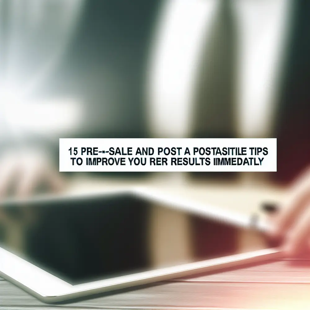 15 Tips for Pre-sales and Post-sales to Improve Your Results Immediately