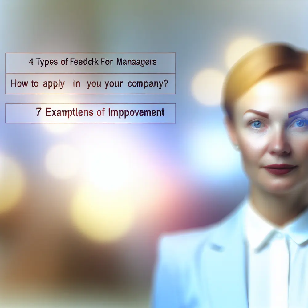 4 Tipos de Feedback para Gestores: ¿Cómo Aplicarlos en Su Empresa? 7 Ejemplos de Mejora