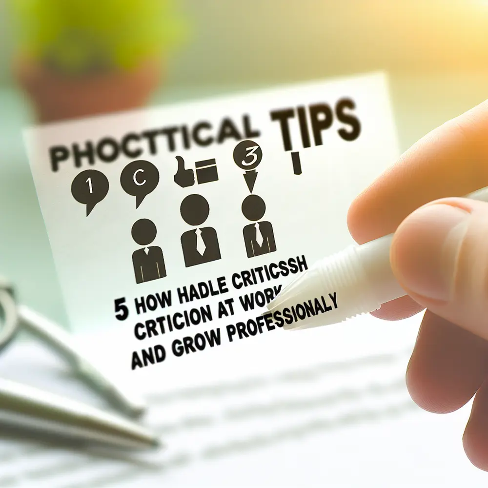 5 Practical Tips on How to Handle Criticism at Work and Grow Professionally