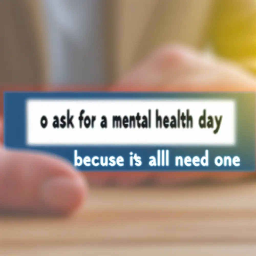 Cómo Pedir un Día de Salud Mental en el Trabajo (Porque Todos lo Necesitamos)