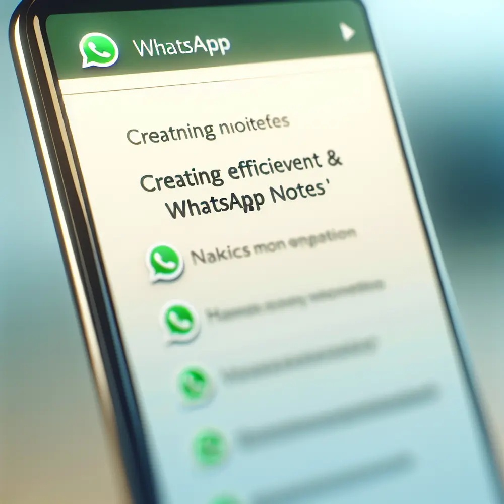 Crear Notas en WhatsApp: De Forma Eficiente y Organizada