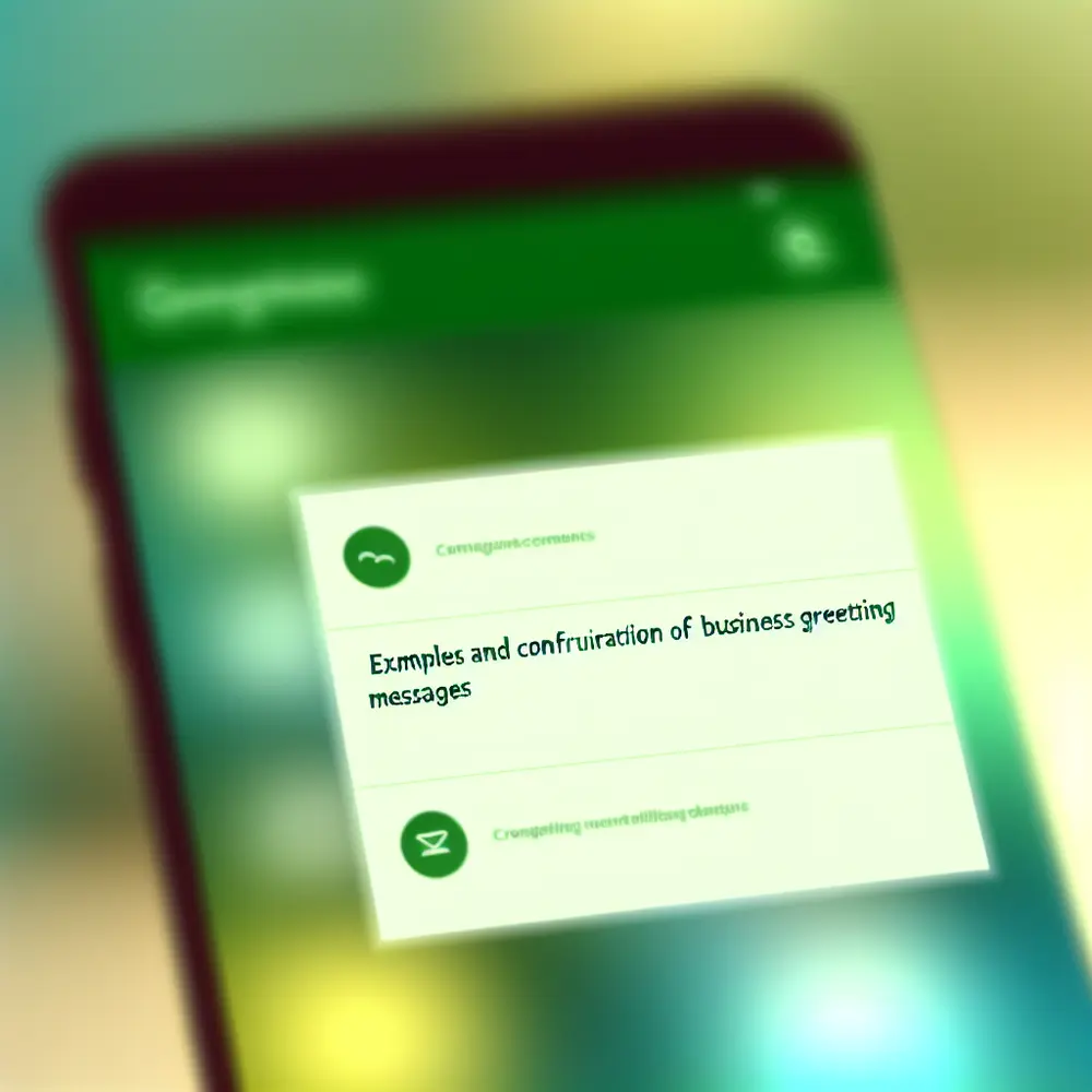 Exemplos e Configuração de Mensagens de Boas-Vindas no WhatsApp Business