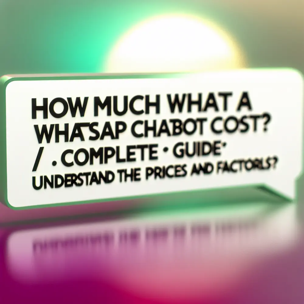 How Much Does a WhatsApp Chatbot Cost? [COMPLETE GUIDE] Understand Prices and Factors