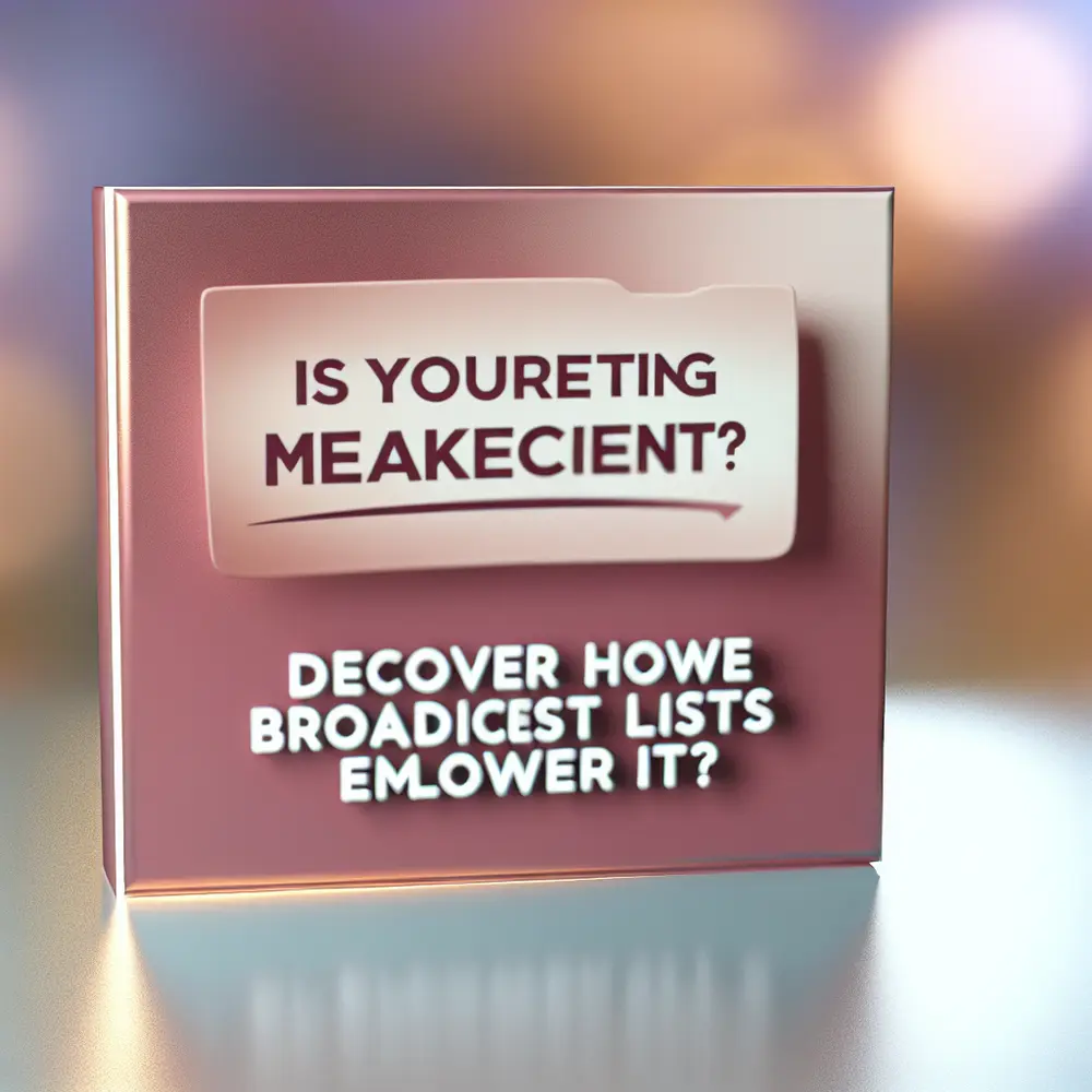 Is Your Marketing Team Efficient? Discover How Broadcast Lists Can Enhance Performance.