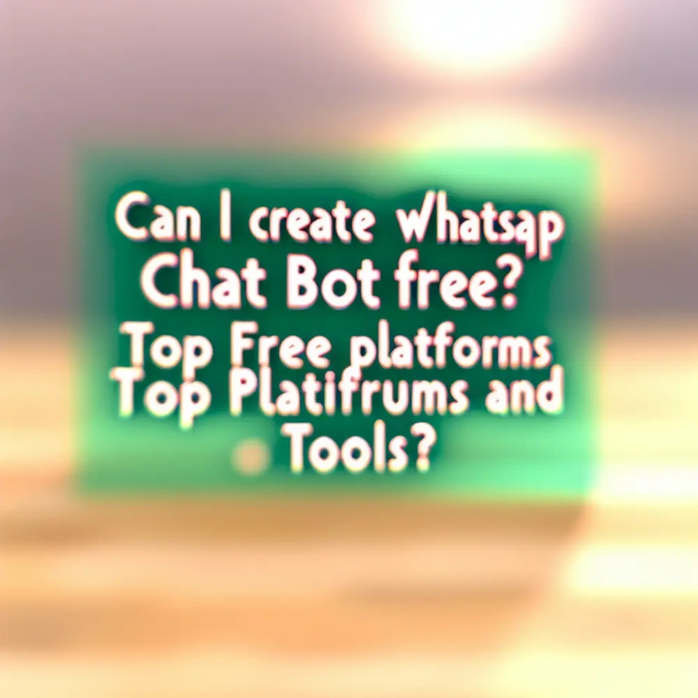 Posso criar um chatbot para WhatsApp de graça? Principais Plataformas e Ferramentas Gratuitas