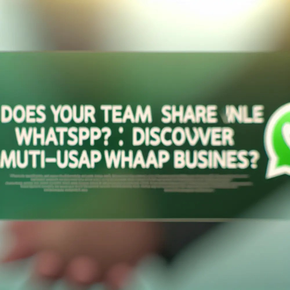 Seu Time Compartilha um Único WhatsApp? Descubra o WhatsApp Business Multiusuário.