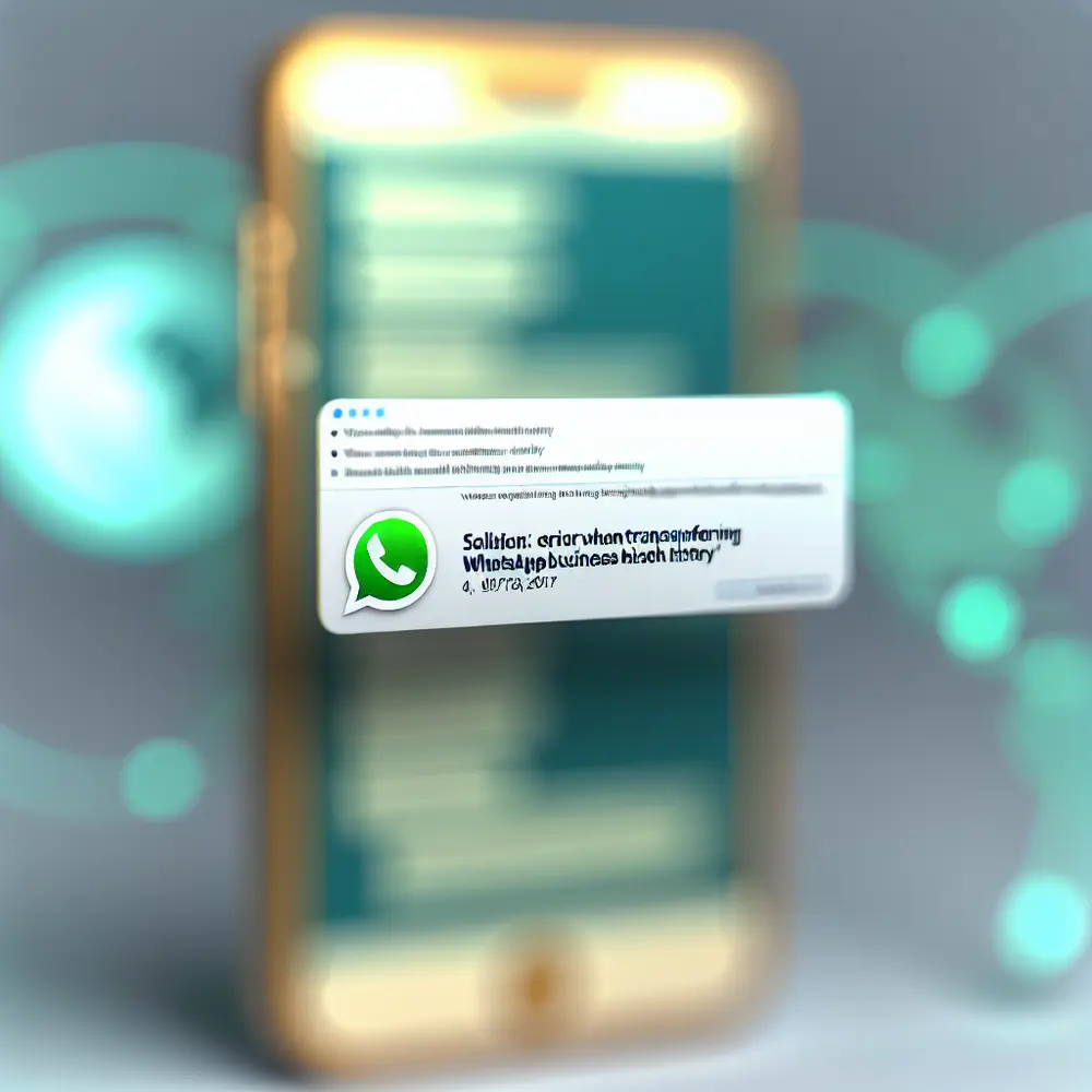 [SOLUCIÓN] Error al transferir histórico do WhatsApp Business