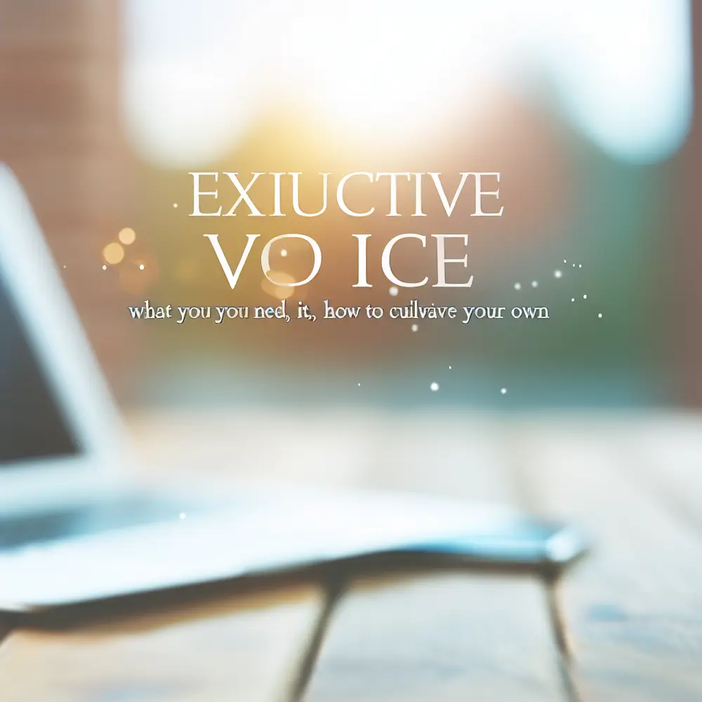 Voz Executiva: O que é, por que você precisa e como cultivá-la